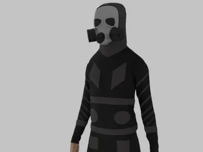 Sici-fi Soldier Low-poly 3D model