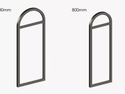 Arched blank window 3D model