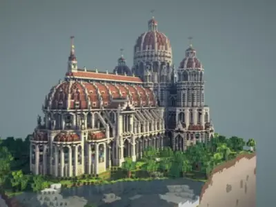 Catedral for Minecraft  Low-poly 3D model