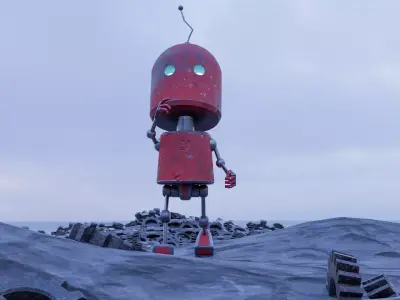 MOMO Rigged lowpoly 3D Model  3D model