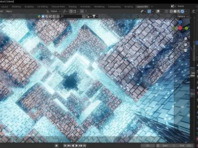 space  Low-poly 3D model