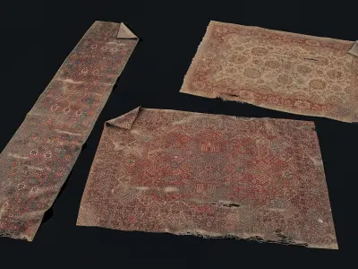 Persian Carpets 4 5 6  Low-poly 3D model