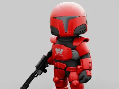 TOON  IMPERIAL  TROOPER RIGGED 3D model