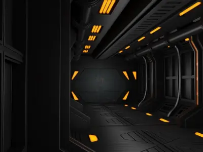Sci Fi Tunnel 3D model 39