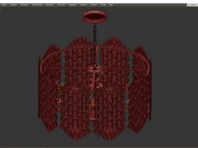 Chandelier Stilfort Glazgo Low-poly 3D model