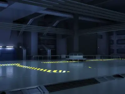 spaceship space station futuristic t sci-fi fantasy  3D model