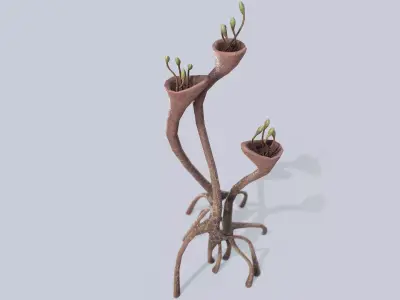 Extraterrestrial plant Low-poly 3D model buy