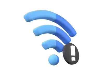 Wifi Problem Symbol v1 013 Low-poly 3D model