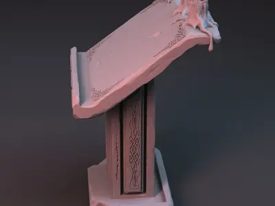 Pulpit book stand on table 3D model