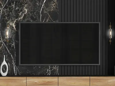 modern tv wall 16 3D model
