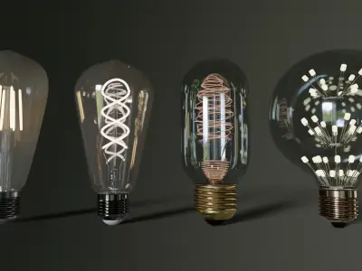 4 Bulbs 3D model