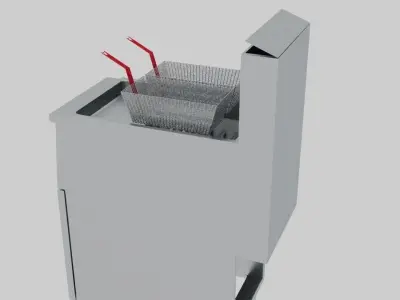 Steel Floor Fryer 3D model