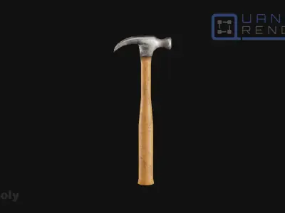 Hammer 001 Low-poly 3D model