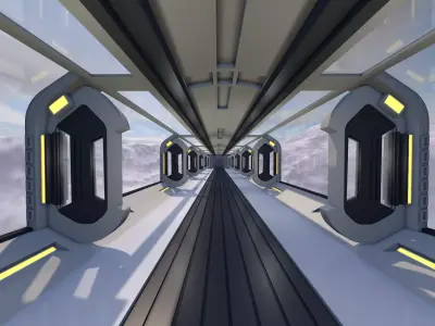 Corridor Interior 3D model shop