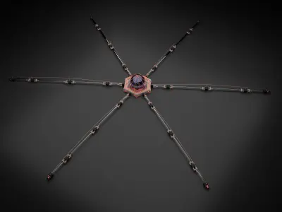 Mechanical spyder-robot 3D model