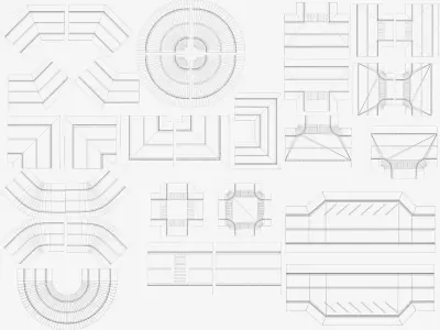 Road Pack 2 Low-poly 3D model