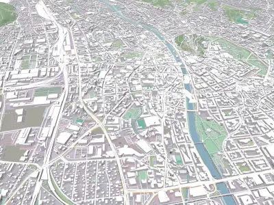 Cityscape Graz Austria 3D model
