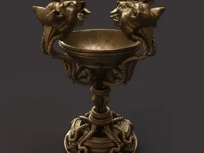 floor lamp tiger fantasy 3D model