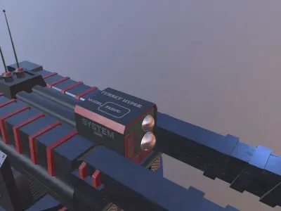 Sci Fi Hyper Turret  Low-poly 3D model