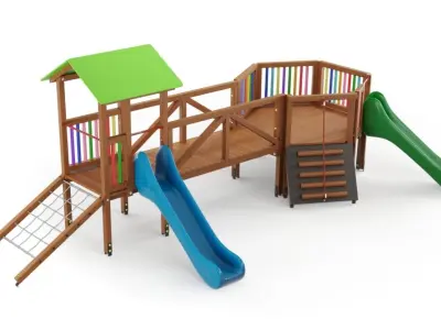 Playground Slide Zjezdzalnia Plac Zabaw 3D model