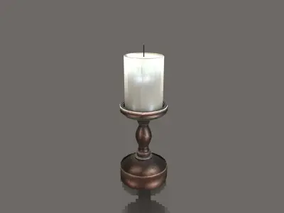 Candle 05 Low-poly 3D model