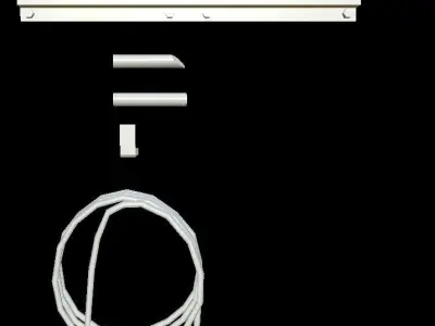 HIE Clean Utility Pole Set Low-poly 3D model