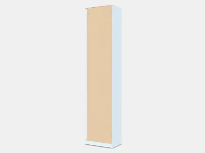 PAX Add-on corner unit with 4 shelves 7 3D model