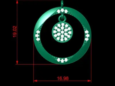 Pendant P105 3D Print Model 3D print model