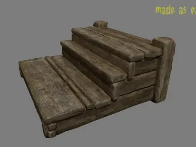 woods and ropes Low-poly 3D model