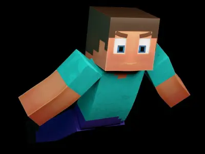 Minecraft Steve Low-poly 3D model