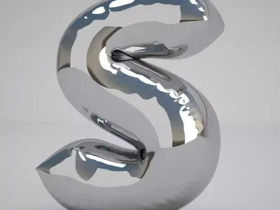 S Balloon Silver 3D model
