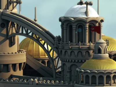 Castle Island 3D model 3D model