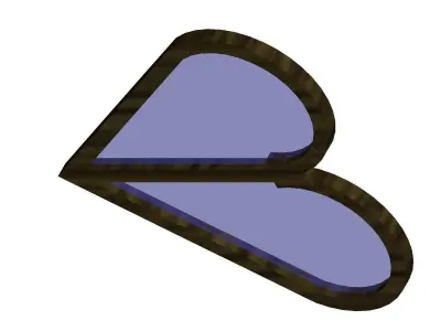 Windows letter b 3D print model
