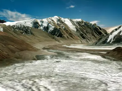 The Korzhenevsky Glacier Kazakhstan 3D model