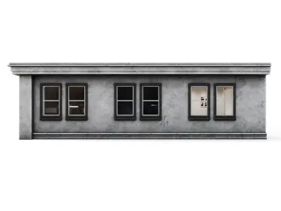 Tenement Building Upper Floor Low-poly 3D model