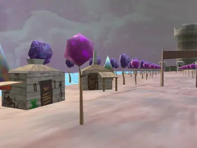 Environment for game Low-poly 3D model