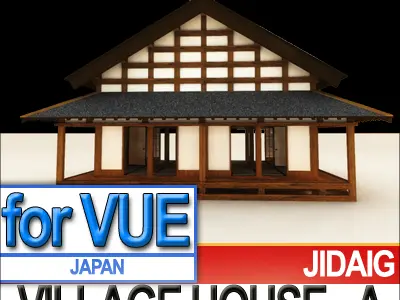Japanese Village House Block A 3D model