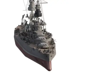 WW2 US NAVY BATTLESHIP USS OHIO 3D model