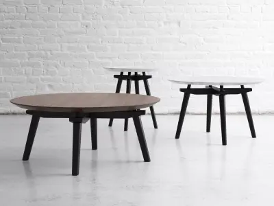 CC Small Table Trio 3D model