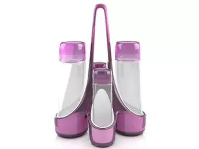 vintage 2 tone cruet set DMF001 3D model