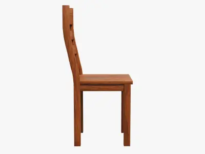 Chair wooden dining 3D model