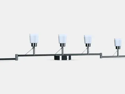 TIDIG Ceiling spotlight with 5 spots Low-poly 3D model