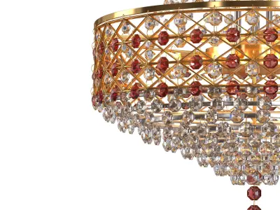 SHRI MAHAL ANTIQUES LED Crystal Big Size Jhumar  3D model