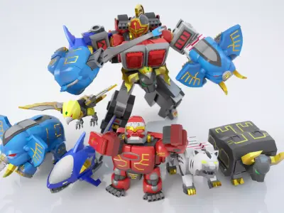 GaoKnight TRANSFORMING Low-poly 3D model