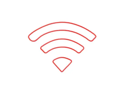 Neon Wifi Symbol v1 006 Low-poly 3D model