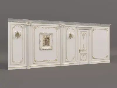 Wall Molding in Classic French style 50 3D model