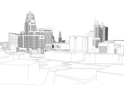 Downtown Buffalo New York 3D model