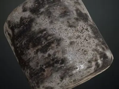Rusty Dirty Blackish Metal Weathered PBR Seamless Texture