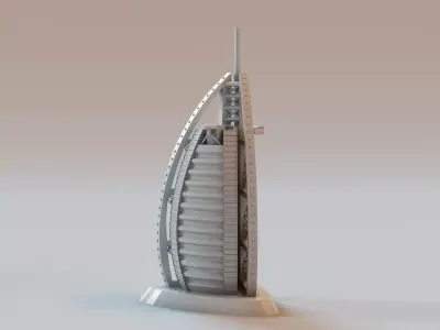 burj al arab 3D print model