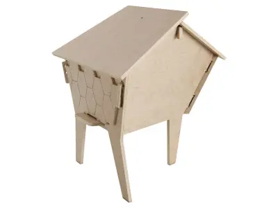 Plywood Beehive 3D model